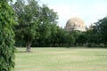 Gol Gumbaz behind Garden Royalty Free Stock Photo