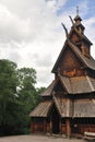 Gol stave church in Folks museum Oslo Royalty Free Stock Photo