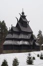 Gol stave church in Folks museum Oslo Royalty Free Stock Photo