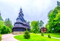 Gol stave church in Folks museum Oslo...IMAGE Royalty Free Stock Photo