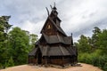 Stave Church a typical Norwegian church at  Norwegian Museum of Cultural History, Oslo, Norway Royalty Free Stock Photo