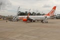 Gol/Varig airline at the International airport of Maceio - Zumbi dos Palmares airport Royalty Free Stock Photo