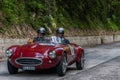 BIANCHI PANHARD ITALFRANCE 750 S COLLI 1954 on an old racing car in rally Mille Miglia 2017 the famous italian historical race 1 Royalty Free Stock Photo