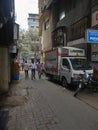 Gola Lane a Photo tared District  at Dr D N Road Mumbai Royalty Free Stock Photo