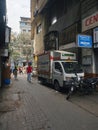 Gola Lane a Photo tared District  at Dr D N Road Mumbai Royalty Free Stock Photo