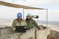 Golan Heights, Israel, December 22, 2016: The peacekeeper from the UN