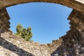 Golan Heights, Israel - March 31, 2018: Kursi National Park impressive remains of a monastery and church Royalty Free Stock Photo