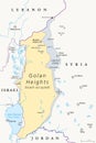 Golan Heights political map Royalty Free Stock Photo