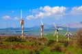 The Golan heights and some windmills Royalty Free Stock Photo