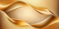 Gold abstract background with shiny wave pattern Royalty Free Stock Photo