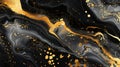 Gold abstract black marble background art paint pattern ink texture watercolor white fluid wall Royalty Free Stock Photo
