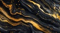 Gold abstract black marble background art paint pattern ink texture watercolor white fluid wall Royalty Free Stock Photo