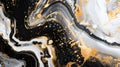 Gold abstract black marble background art paint pattern ink texture watercolor white fluid wall Royalty Free Stock Photo