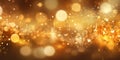 A gold abstract bokeh background. Generative AI AIG30. Royalty Free Stock Photo