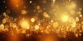 A gold abstract bokeh background. Generative AI AIG30. Royalty Free Stock Photo