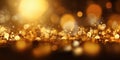 A gold abstract bokeh background. Generative AI AIG30. Royalty Free Stock Photo
