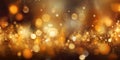 A gold abstract bokeh background. Generative AI AIG30. Royalty Free Stock Photo