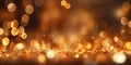 A gold abstract bokeh background. Generative AI AIG30. Royalty Free Stock Photo