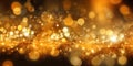 A gold abstract bokeh background. Generative AI AIG30. Royalty Free Stock Photo