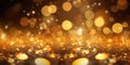 A gold abstract bokeh background. Generative AI AIG30. Royalty Free Stock Photo