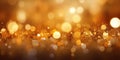 A gold abstract bokeh background. Generative AI AIG30. Royalty Free Stock Photo