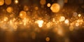 A gold abstract bokeh background. Generative AI AIG30. Royalty Free Stock Photo