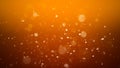 Gold abstract bokeh background. real dust particles with real lens flare stars. glitter lights Royalty Free Stock Photo