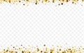 Gold Abstract Confetti Background. Round Polka