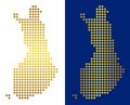 Gold Abstract Finland Map