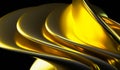 gold abtract background some light spin, 3d rendering Royalty Free Stock Photo
