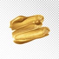 Gold acrylic paint. Vector illustration Royalty Free Stock Photo