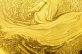 Gold acrylic paint. Vector illustration. Royalty Free Stock Photo