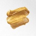 Gold acrylic paint. Vector illustration Royalty Free Stock Photo