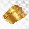 Gold acrylic paint. Vector illustration Royalty Free Stock Photo