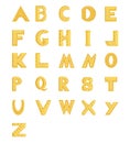 The gold alphabet Royalty Free Stock Photo