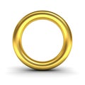 Gold alphabet letter O or golden ring