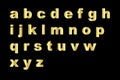 Gold alphabet - lowercase Royalty Free Stock Photo