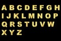 Gold alphabet - uppercase