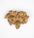 Gold and amethyst grapevine brooch jewelry pin