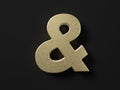 Gold ampersand symbol