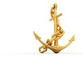 Gold Anchor Royalty Free Stock Photo