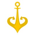 Gold anchor icon Royalty Free Stock Photo