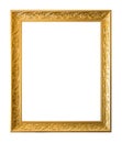 Gold ancient vintage frame isolated on white background Royalty Free Stock Photo