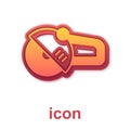 Gold Angle grinder icon isolated on white background. Vector Royalty Free Stock Photo