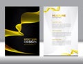 Gold Annual report Vector illustration