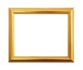 Gold antique frame isolated on black background. Royalty Free Stock Photo