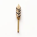 Gold Arrow Wine Stopper: Exquisite Watercolor Painting On White Background