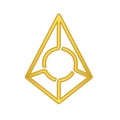 Gold Augur coin icon. golden Cryptocurrency coin money. blockchain symbol. Internet money