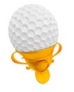 Gold award golf ball sport