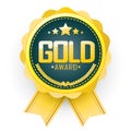Gold Award, labels ribbon design.